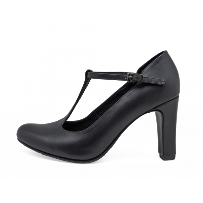 Women Courts High Heel SM-89 Black Nappa